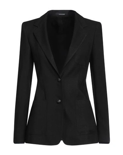 Shop Tagliatore 02-05 Woman Blazer Black Size 12 Viscose, Polyamide, Lyocell