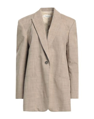 Shop Philosophy Di Lorenzo Serafini Woman Blazer Beige Size 6 Cotton