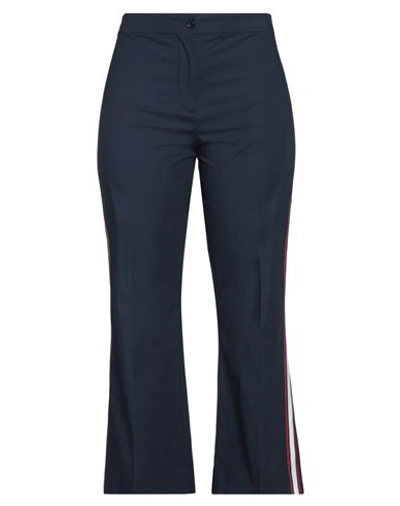 Shop Boutique Moschino Woman Pants Navy Blue Size 12 Cotton, Elastane