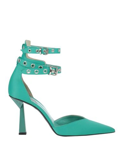 Aniye By Woman Pumps Green Size 7 Textile Fibers In Green
