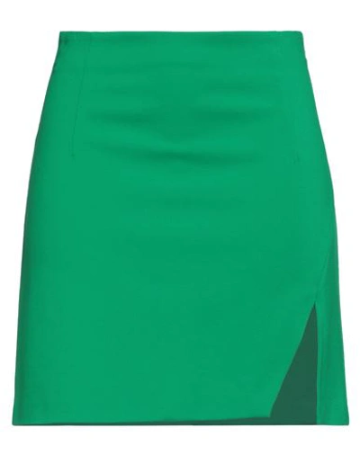Shop Pinko Woman Mini Skirt Emerald Green Size 8 Viscose, Polyamide, Elastane