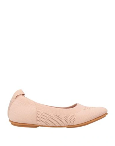 Shop Fitflop Woman Ballet Flats Pastel Pink Size 7 Textile Fibers