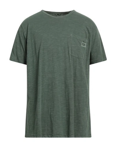Shop Guess Man T-shirt Green Size S Organic Cotton