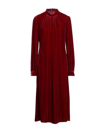 Shop Boutique Moschino Woman Midi Dress Red Size 8 Viscose, Silk