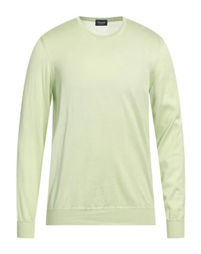 Shop Drumohr Man Sweater Light Green Size 40 Cotton