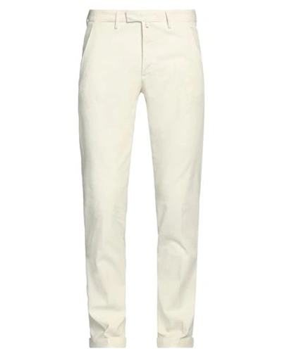 Shop Briglia 1949 Man Pants Cream Size 33 Cotton, Elastane In White
