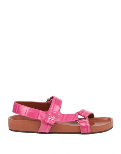 Shop L'autre Chose L' Autre Chose Woman Sandals Fuchsia Size 8 Leather In Pink
