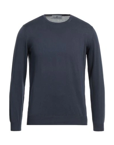 Shop Della Ciana Man Sweater Navy Blue Size 46 Cotton