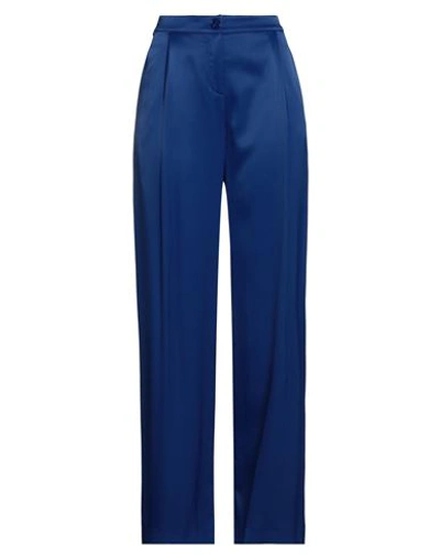 Shop Patrizia Pepe Woman Pants Blue Size 10 Viscose, Elastane