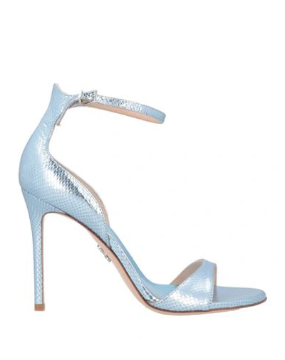 Shop Sergio Levantesi Woman Sandals Sky Blue Size 10 Leather