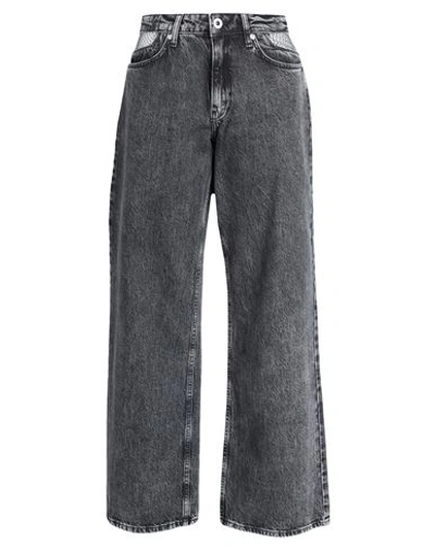 Karl Lagerfeld Jeans Woman Denim Pants Black Size 31w-32l Organic Cotton In Black
