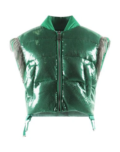 Shop Khrisjoy Woman Puffer Green Size 2 Polyester