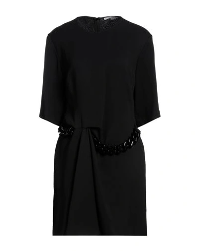 Shop Stella Mccartney Woman Mini Dress Black Size 8-10 Viscose, Elastane