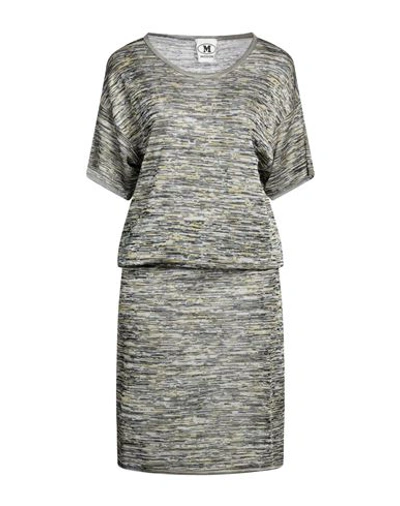 Shop M Missoni Woman Midi Dress Grey Size L Viscose