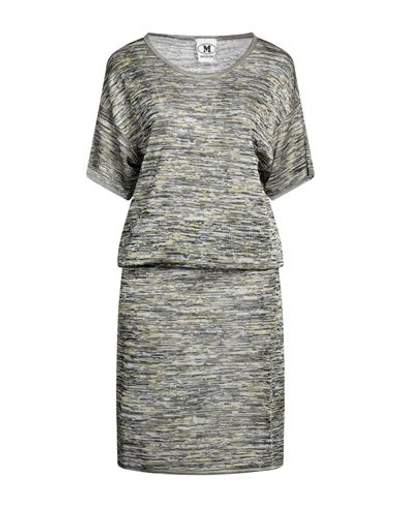 M Missoni Woman Midi Dress Blue Size Xl Viscose In Grey