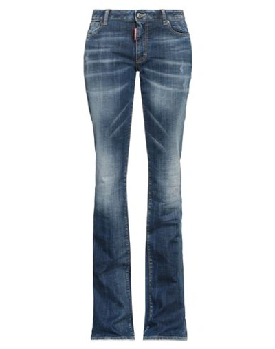 Dsquared2 Medium Waist Flare Blue Jeans In Blue