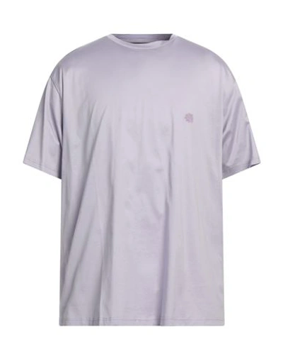 Shop Low Brand Man T-shirt Lilac Size 7 Cotton In Purple