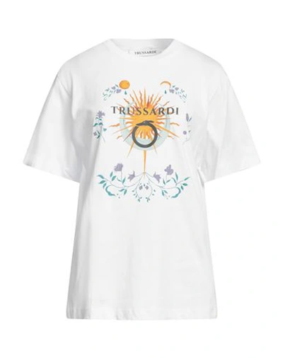 Shop Trussardi Woman T-shirt White Size L Cotton