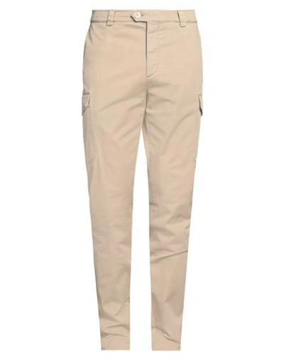 Shop Brunello Cucinelli Man Pants Sand Size 38 Cotton, Elastane In Beige
