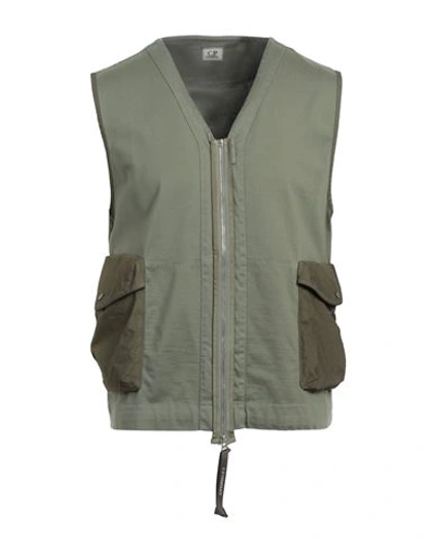 C.p. Company C. P. Company Man Sweatshirt Military Green Size L Cotton, Polyamide In Green