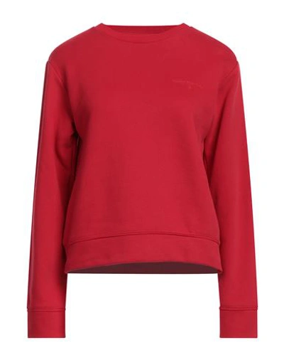 Shop Patrizia Pepe Woman Sweatshirt Red Size 0 Organic Cotton