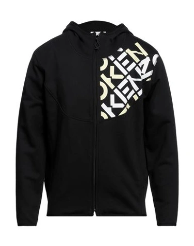 Shop Kenzo Man Sweatshirt Black Size Xxl Cotton, Polyester