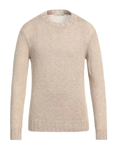 Shop Filippo De Laurentiis Man Sweater Beige Size 38 Cotton