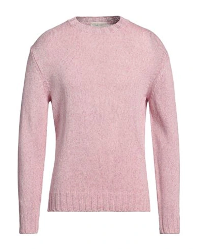 Shop Filippo De Laurentiis Man Sweater Pink Size 44 Cotton
