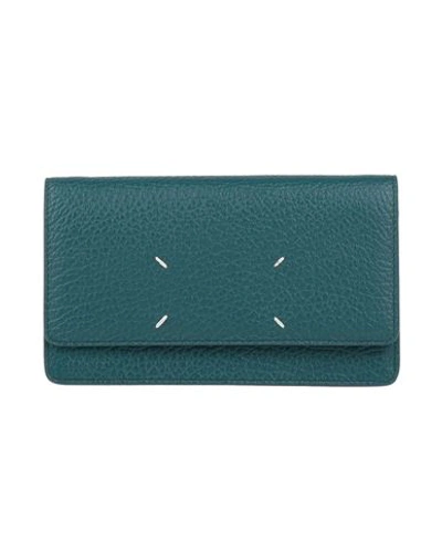 Maison Margiela Woman Handbag Deep Teal Size - Bovine Leather, Brass, Zinc In Green