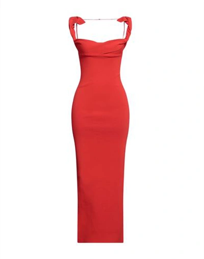 Shop Jacquemus Woman Maxi Dress Red Size 2 Polyamide, Viscose, Elastane