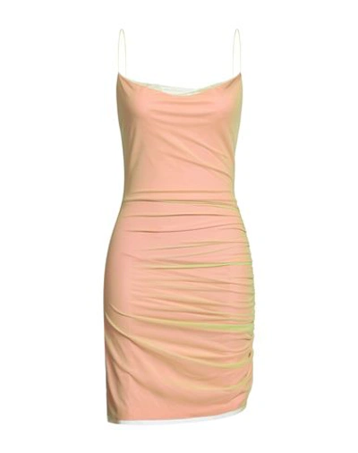 Shop Gauge81 Woman Mini Dress Blush Size Xs Polyamide, Elastane, Viscose In Green