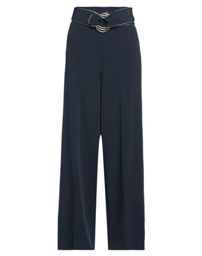 Shop Gil Santucci Woman Pants Navy Blue Size 8 Polyester, Elastane