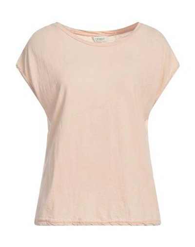 Shop Crossley Woman T-shirt Light Pink Size Xs Cotton, Linen