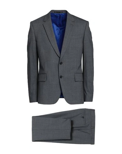 Shop Paul Smith Man Suit Grey Size 42 R Wool, Elastane