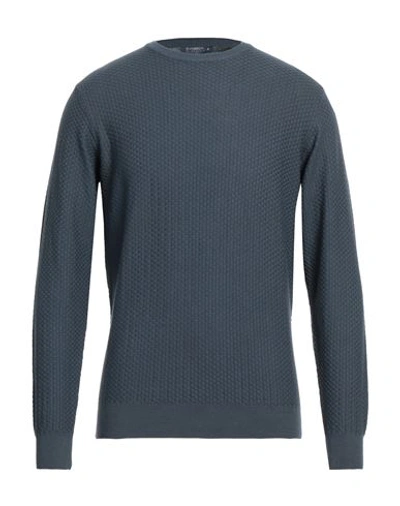 Shop Avignon Man Sweater Navy Blue Size M Cotton