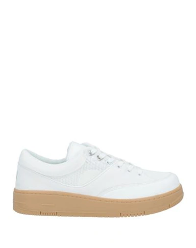 Shop Trussardi Man Sneakers White Size 9 Textile Fibers