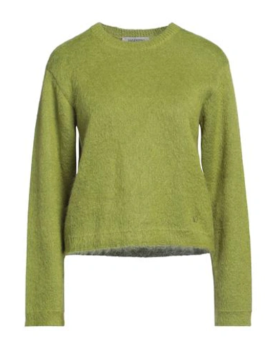 Shop Valentino Garavani Woman Sweater Military Green Size M Wool, Mohair Wool, Polyamide, Elastane