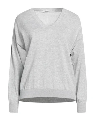 Shop Peserico Woman Sweater Light Grey Size 6 Cotton