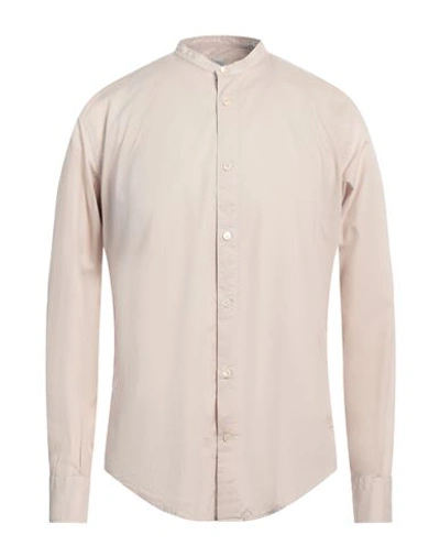 Shop Eleventy Man Shirt Beige Size 17 ½ Cotton