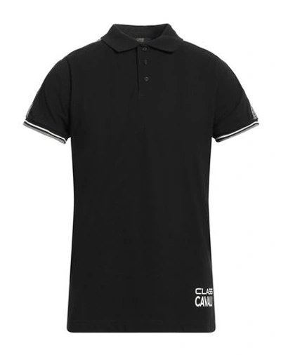 Shop Cavalli Class Man Polo Shirt Black Size Xl Cotton