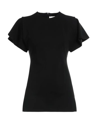 Shop Jil Sander Woman Top Black Size 0 Viscose, Polyamide, Elastane, Acetate