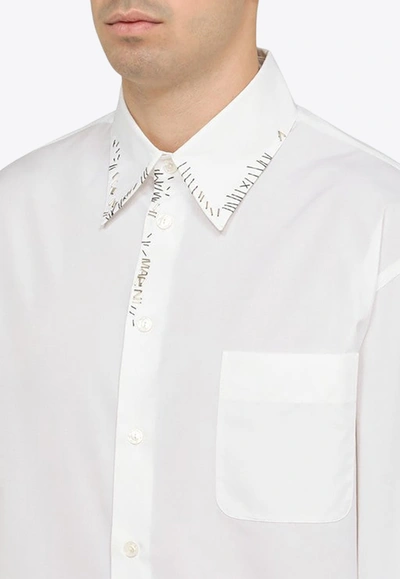 Shop Marni Bead Embellished Long-sleeved Shirt In White