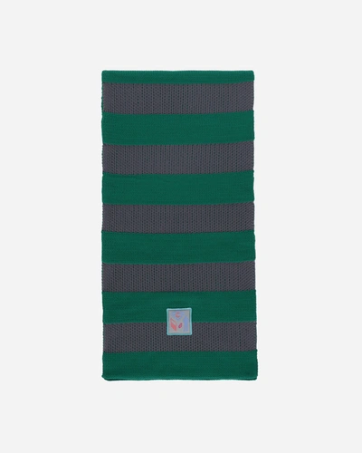 Shop Cav Empt Poly Knit Stripe Scarf In Green