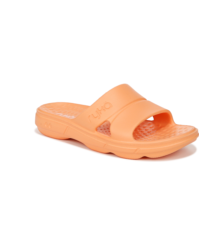Shop Ryka Women's Restore-slide Sport Slides In Orange Eva