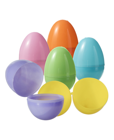 Glitzhome 60 Pack 3" H Easter Plastic Fillable Eggs In 6 Assorted Colors, 10 Of Each In Multi