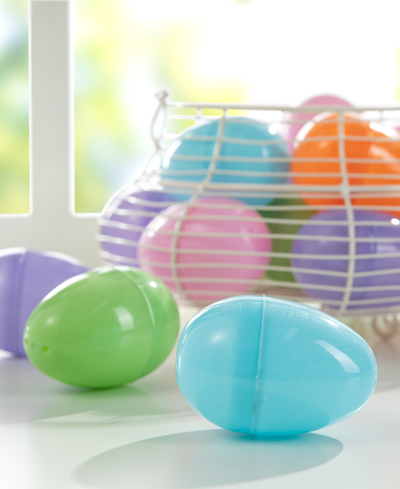 Glitzhome 60 Pack 3" H Easter Plastic Fillable Eggs In 6 Assorted Colors, 10 Of Each In Multi