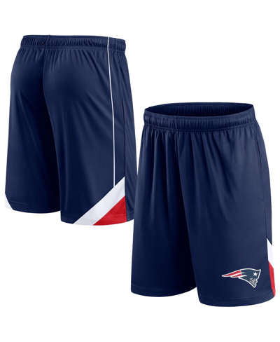 Shop Fanatics Men's  Navy New England Patriots Slice Shorts