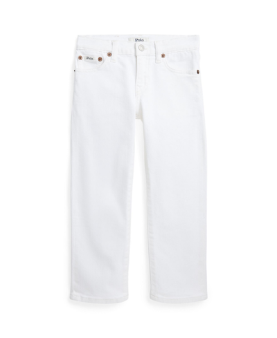 Shop Polo Ralph Lauren Toddler And Little Boys Hampton Straight Stretch Jeans In Cohen White