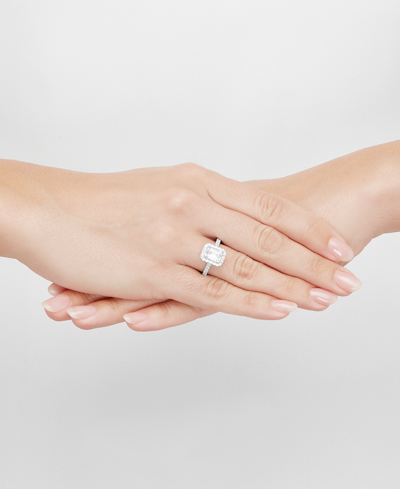 Grown With Love Igi Certified Lab Grown Diamond Emerald Halo Engagement Ring (2-3/4 Ct. T.w.) In 14k White Gold