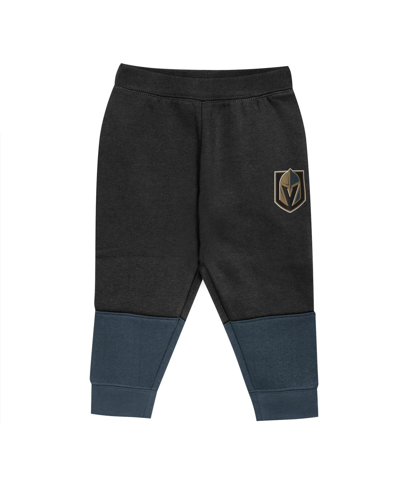 Shop Outerstuff Toddler Boys And Girls Charcoal, Black Vegas Golden Knights Big Skate Fleece Pullover Hoodie And Swe In Charcoal,black